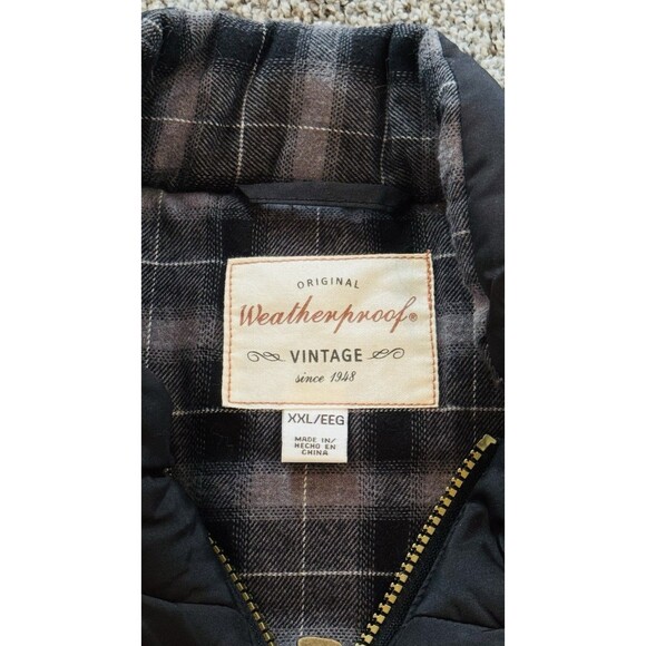 Weatherproof Vintage Men's 2XL Puffer Vest Flannel Lined Quilted Warm Outdoor - Picture 4 of 6